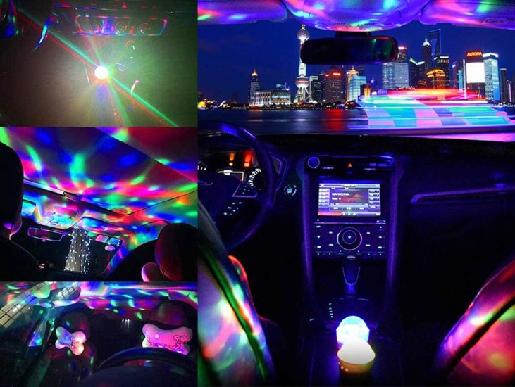 Luz Led Para el Interior del Auto Iluminación con Conexión Usb color  Celeste - Promart