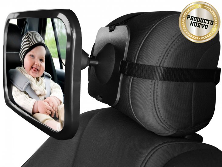 Espejo Auto Bebe Niño Visor Asiento Interior Trasero Premium - Haga un click en la imagen para cerrar