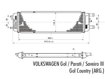 RADIADOR AGUA VW GOL III 1.9D AUXILIAR